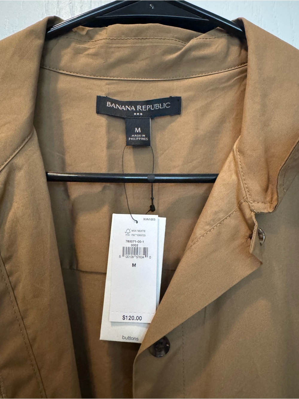 Banana Republic Camel Brown Long Sleeve Belted Jumpsuit - Picture 2 of 4